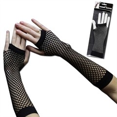 Black Fishnet  Fingerless Gloves 