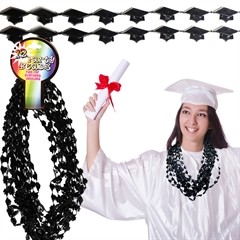 Black Graduation Cap Beads