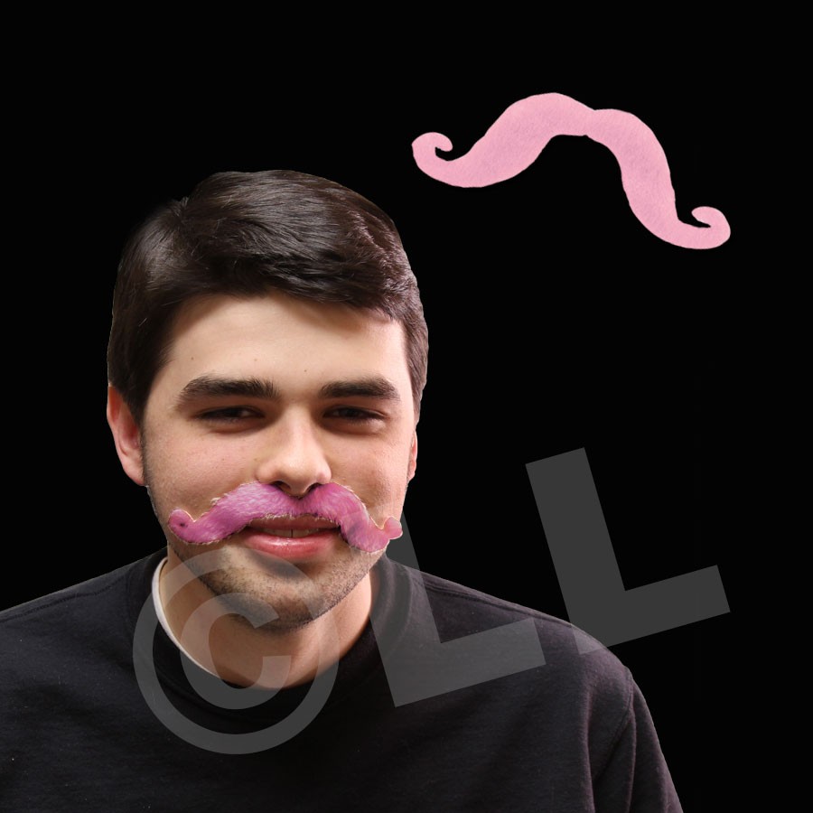 Pink Handlebar Mustaches 