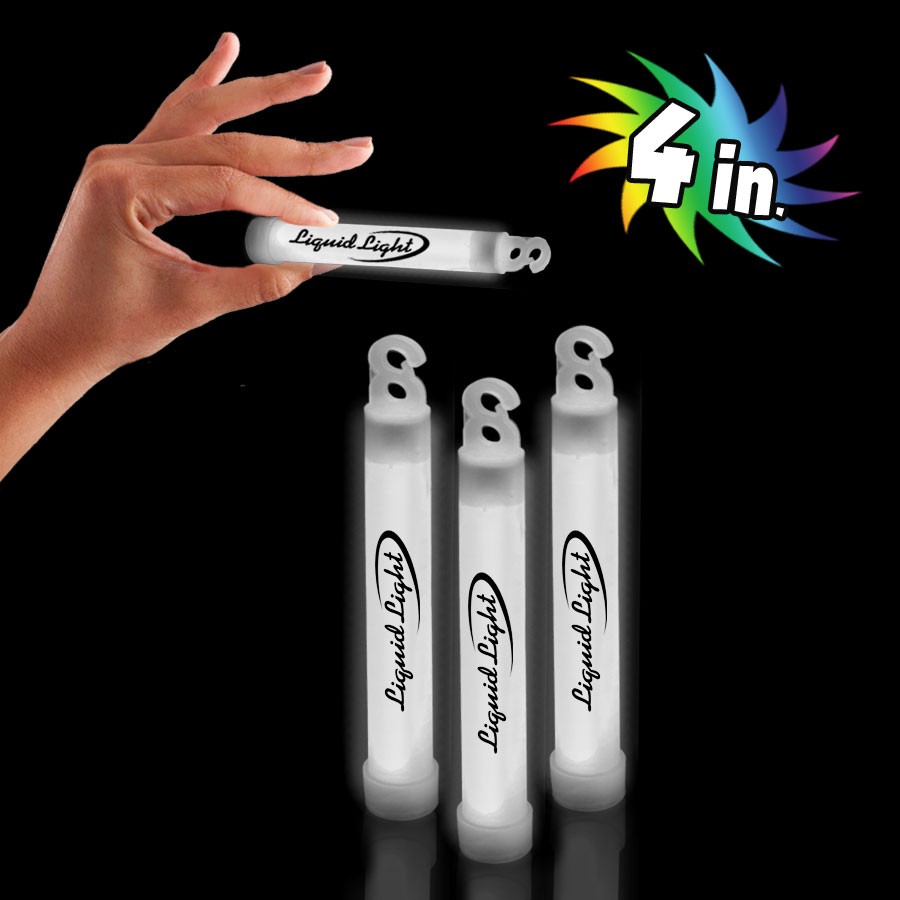 White 4" Premium Glow Sticks