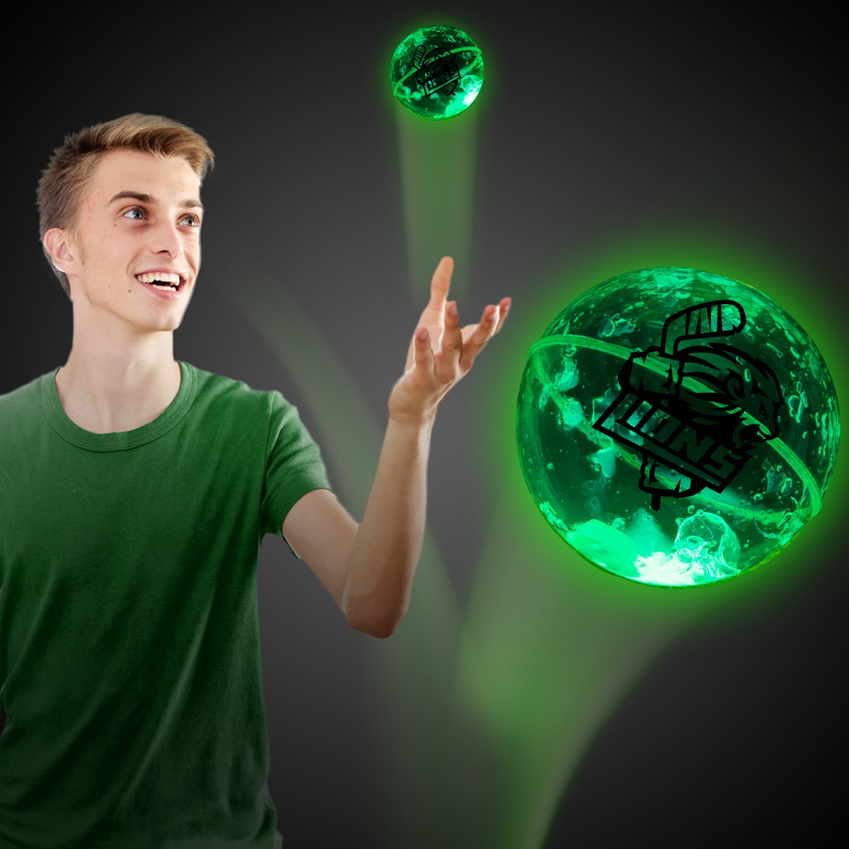 Green Glow Bounce Ball