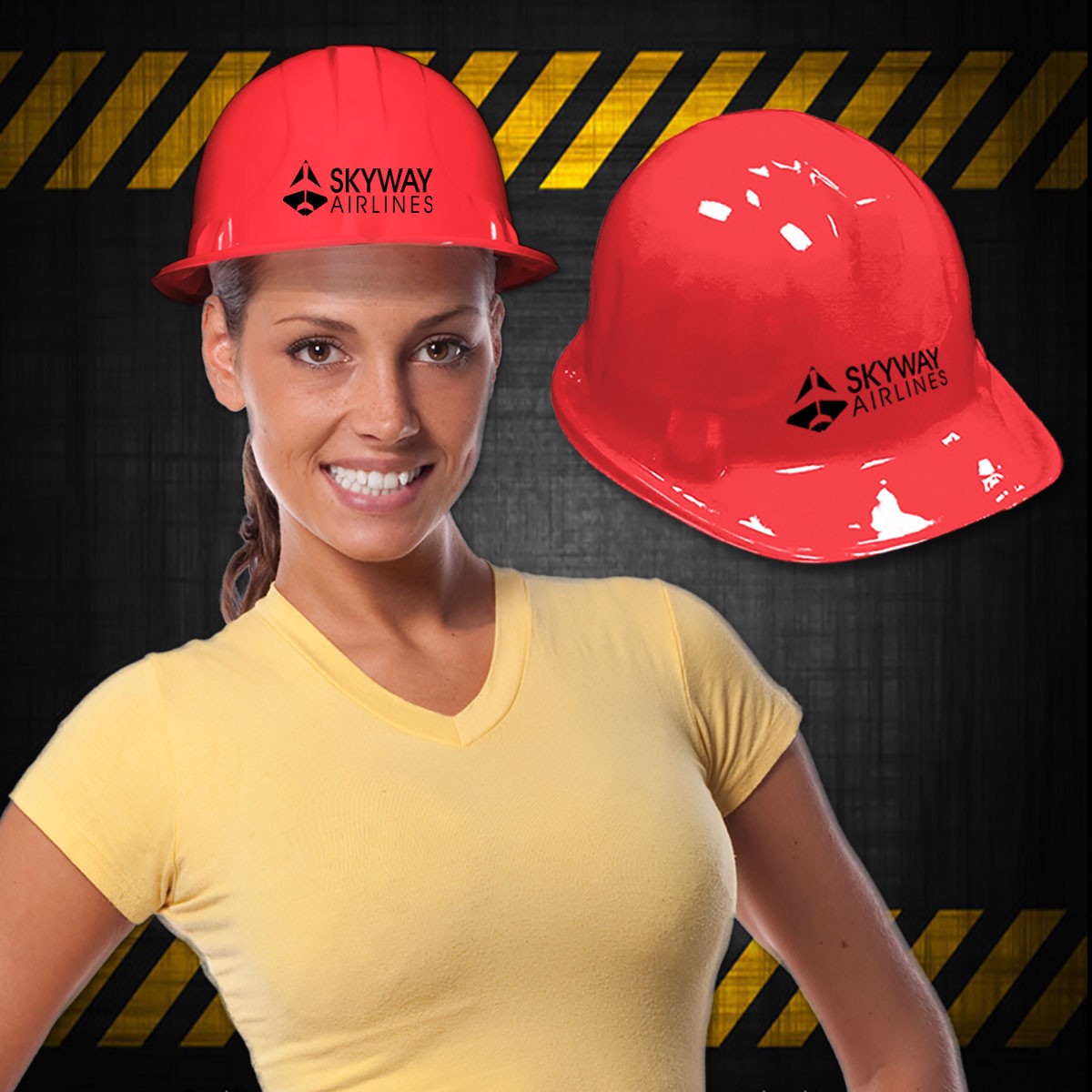 Red Plastic Construction Hat 