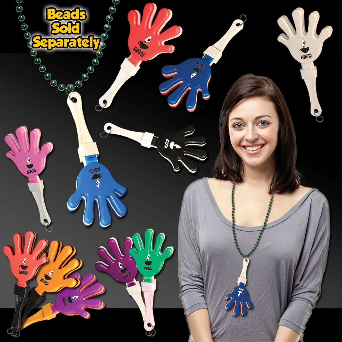 7 Inch Hand Clappers with J - Hook