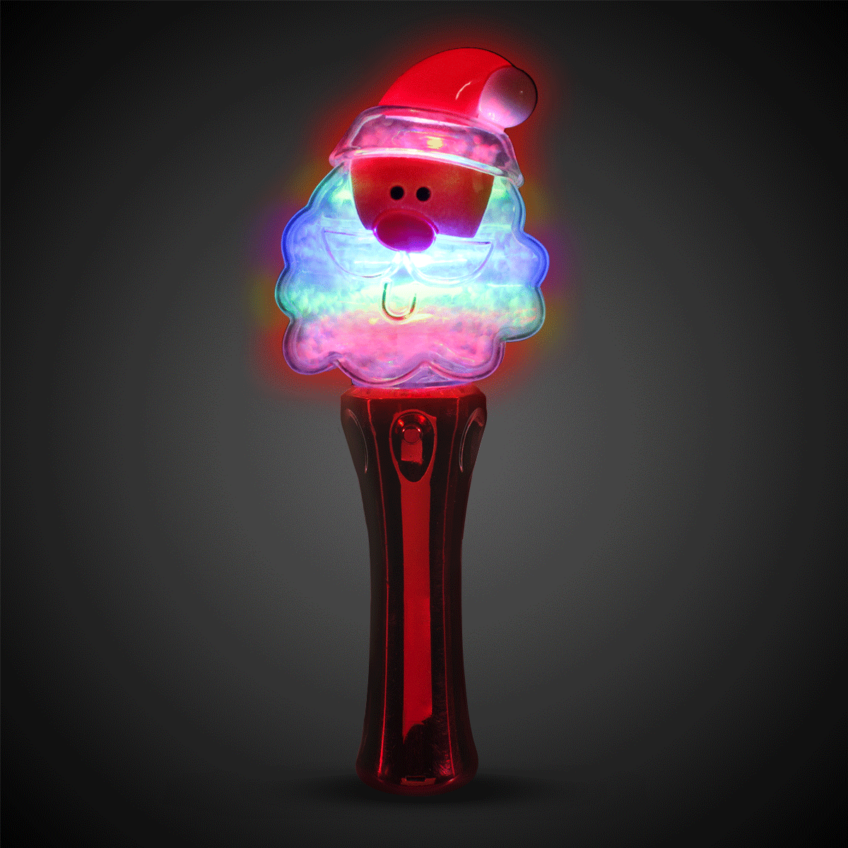 LED Santa  Spinner Wand - 7 1/2" 