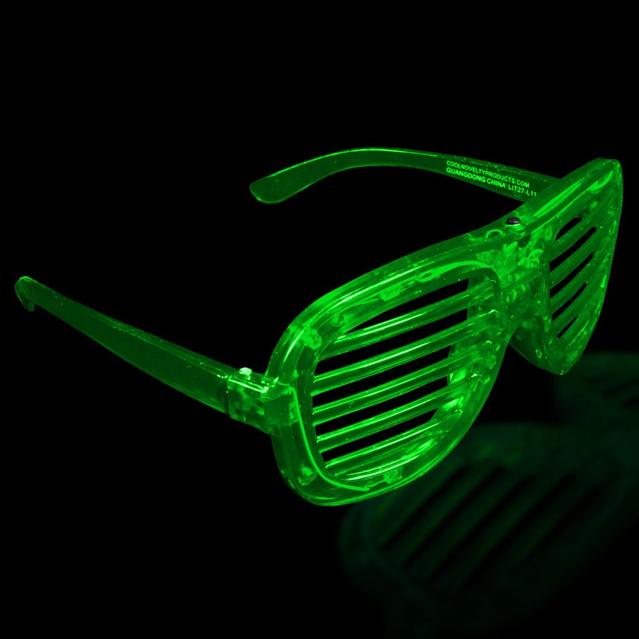 Light Up Slotted Shutter Shade Glasses Sunglasses Eyeglasses And Masks