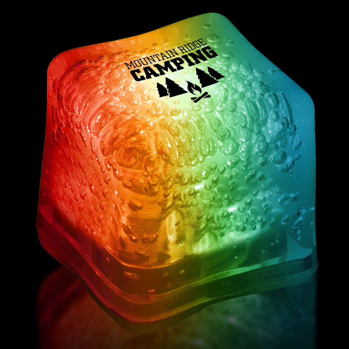 Imprinted RAINBOW Lited Ice Cubes