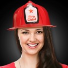 Red Plastic Fire Chief Hat 