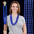 Metallic Blue Mardi Gras Beads