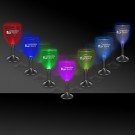 Light Up Wine Glass with Black Stem and Clear Top - 10 Ounce 