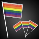 Rainbow Plastic Flags - 4" x 6"