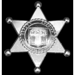 Silver Plastic 3" Sheriff Badges 