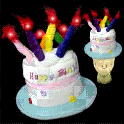 Birthday Cake and Candles LED Hat