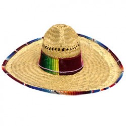 Serape Trimmed Adult Sombrero