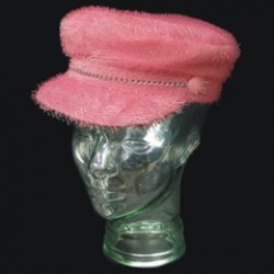 Pink Furry Biker Hat