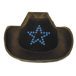 Flashing Star LED Cowboy Hat