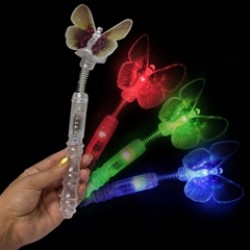 Multi-Color LED Butterfly Wand - 10.5 Inch