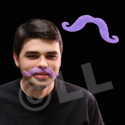 Purple Handlebar Mustaches 
