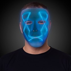 Light Up Blue EL Wire Mask
