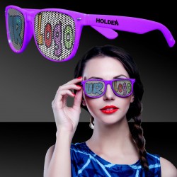 Purple Custom Classic Retro Billboard Sunglasses 