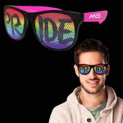 Rainbow Pride Neon Billboard Sunglasses 