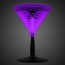 Purple 9 Ounce Glowing Martini Glass