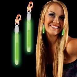 Green Glow Clip On Earrings 
