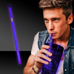 Purple Supreme Glow 9 Inch Straws