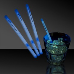 Blue 5" Glow Swizzle Sticks/Drink Stirrers