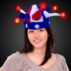Light Up USA Jester Hat 