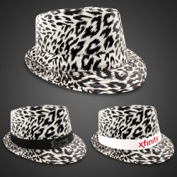 Leopard Print Fedora (Imprintable Bands Available)