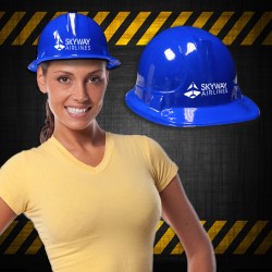 Blue Plastic Novelty Construction Hat 
