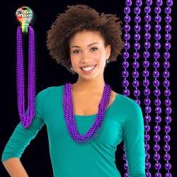 Metallic Purple Mardi Gras Beads