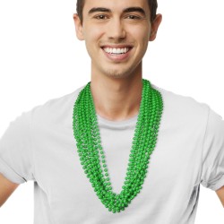 Solid Green Mardi Gras Beads