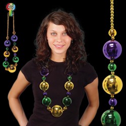Mardi Gras Jumbo Bead Necklace 