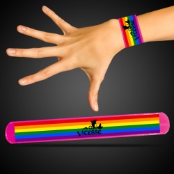 Pink Rainbow Pride Slap Bracelet