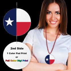 Texas Flag Plastic Medallions - 2 1/2"