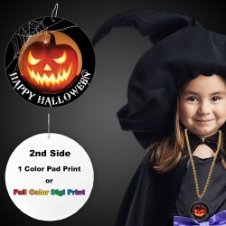 Halloween Pumpkin Plastic Medallions - 2 1/2"