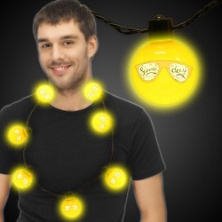 Yellow LED Ball Necklace 