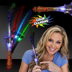 Fiber Optic Rainbow Crystal Star Wand - 16 Inch