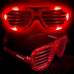 Red LED Slotted Glasses 