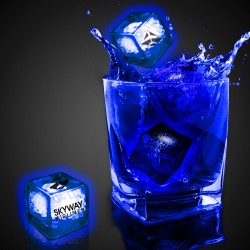 Imprinted Blue Liquid Activated Light Up Ice Cubes