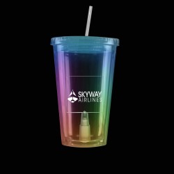 Multi Color Light Up Travel Cup with Square Insert