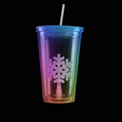 Multi Color Light Up Travel Cup with Snowflake Insert