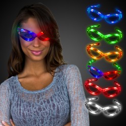 LED Flashing Sunglasses - Variety of Colors 