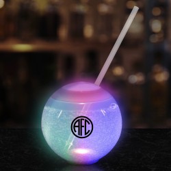 20oz Multicolor LED Ball Tumbler with Straw