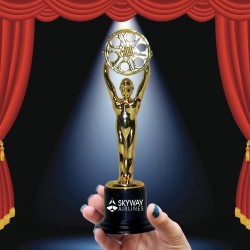 Gold Statue Movie Award - 6 1/4 Inch