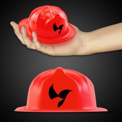 Mini Red Plastic Firefighter Hat