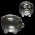 4 Inch Clear Plastic Piggy Bank